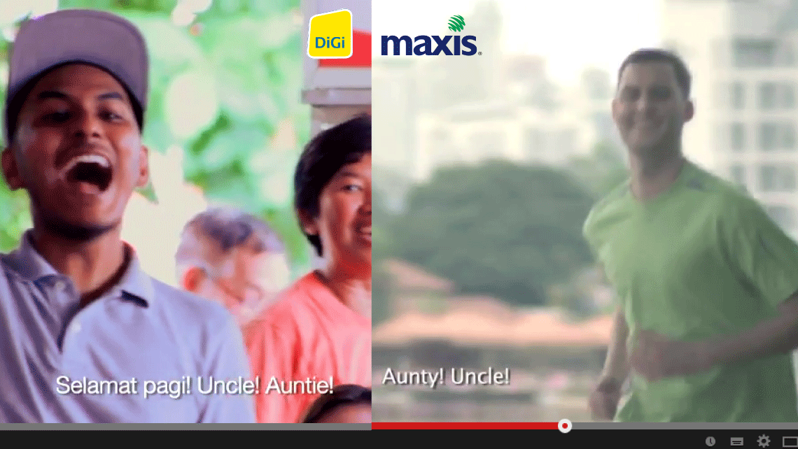 So… this is awkward. Maxis and Digi released almost the same Merdeka video.