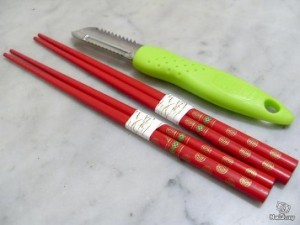 Chopsticks and a vege peeler. Image from mudah.my
