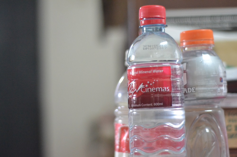 refilled water bottles