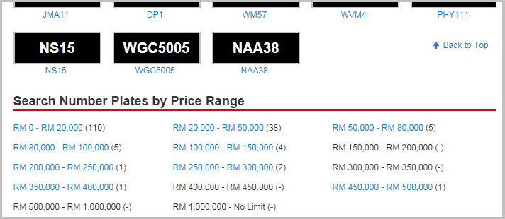 Motor Trader Find buy and sell special car plate numbers price range