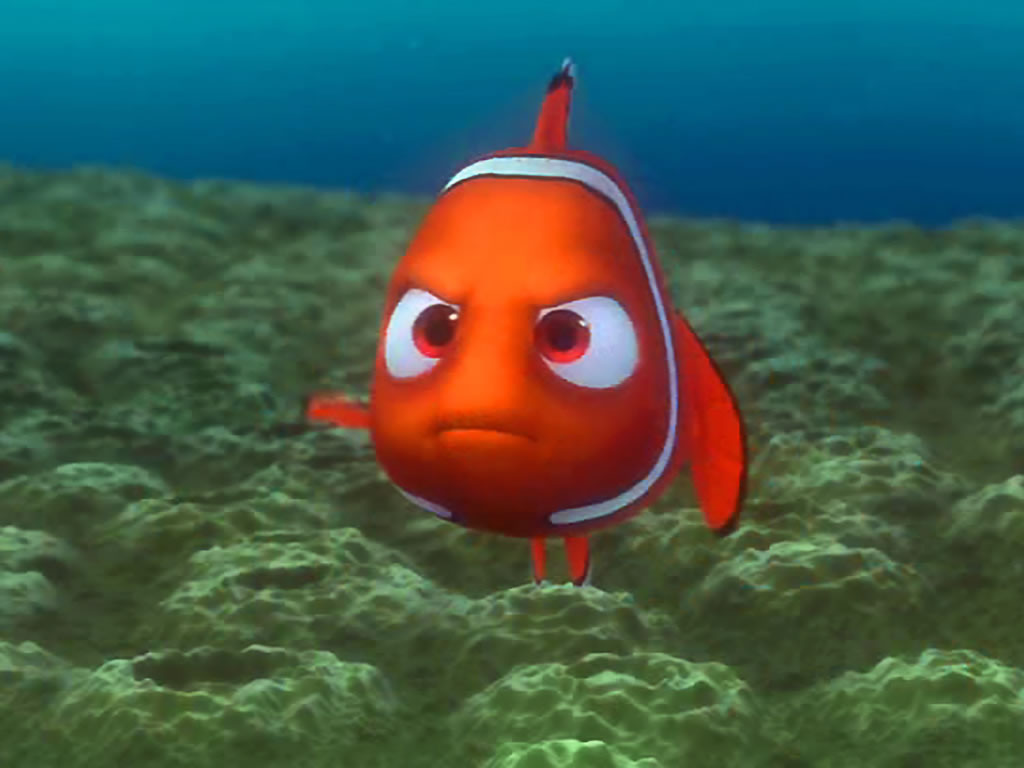 Angry Nemo. Image from Pixar Planet.