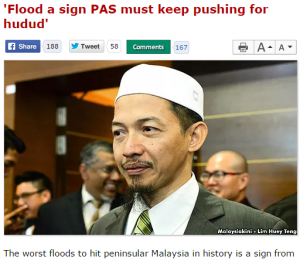 Flood a sign PAS must keep pushing for hudud    Malaysiakini