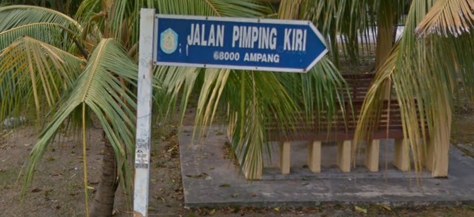 Jalan Pimping Kiri. Image from Google Maps street view.