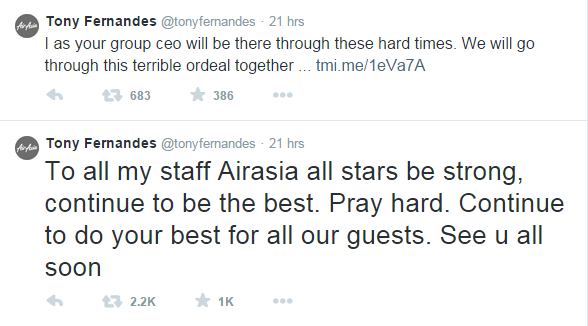 Tony Fernandes  staff responsibility