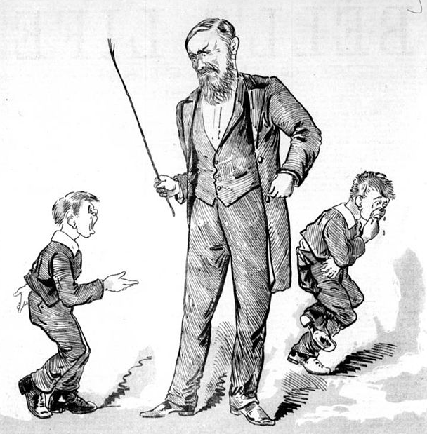 Caning illustration. Image from Wikipedia.