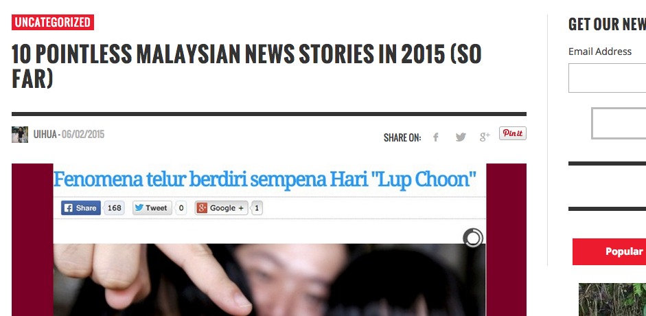 10 pointless Malaysian news stories in 2015  So far    CILISOS   Current Issues Tambah Pedas