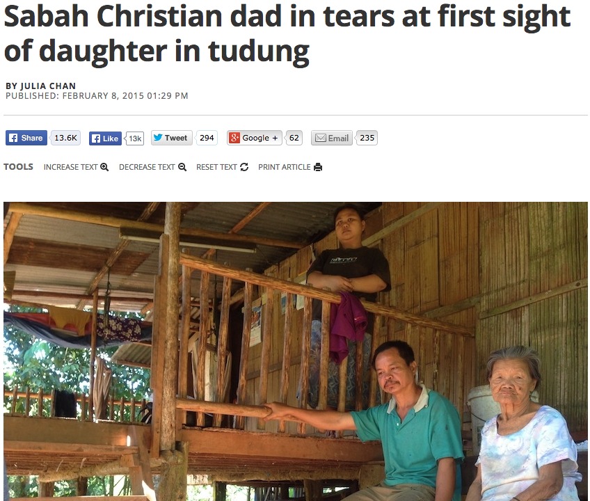 Sabah Christian dad in tears at first sight of daughter in tudung   Malaysia   Malay Mail Online