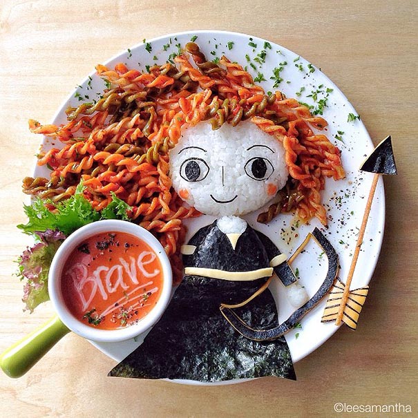 Samantha Lee's food art. Image from Bored Panda.