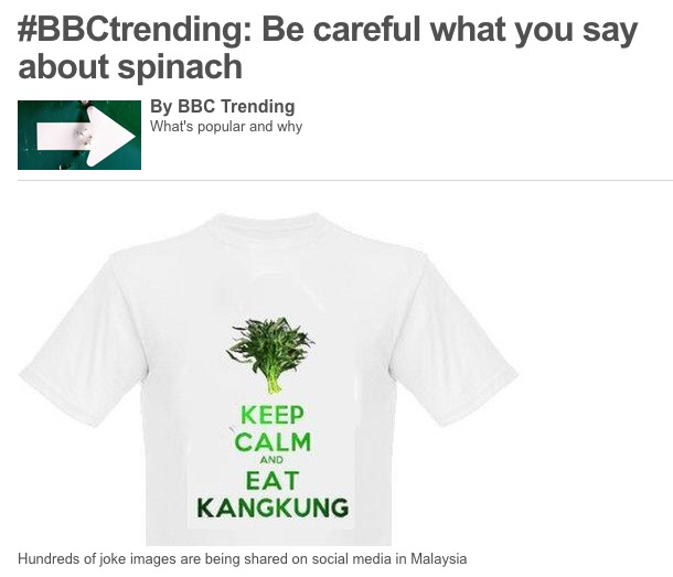 BBC News    BBCtrending  Be careful what you say about spinach
