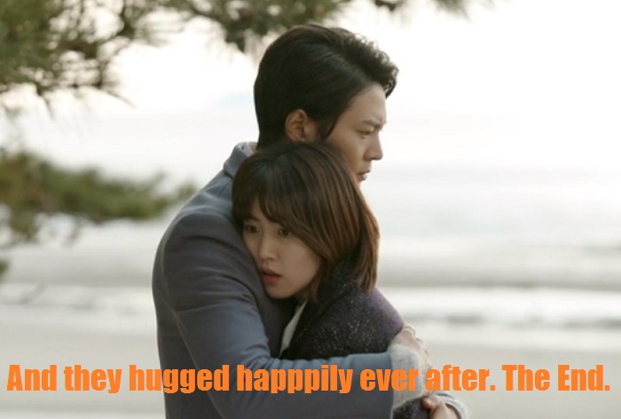 korean drama couple hug. Image from dramafever.com)
