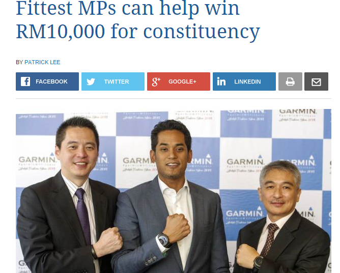 Fittest mps win garmin. Screen shot from The Star.