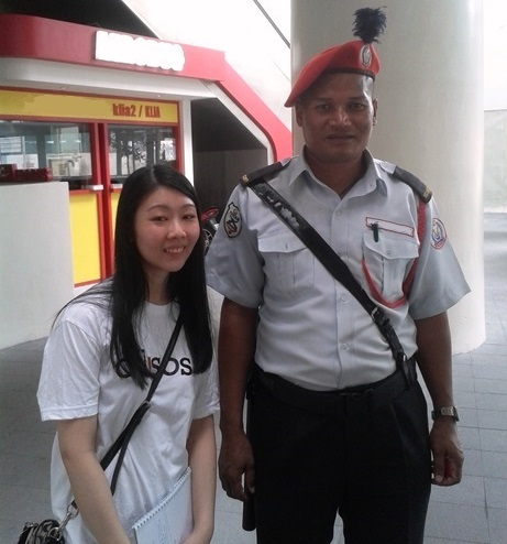 Mobindra from Nepal works as a security guard in a shopping mall.