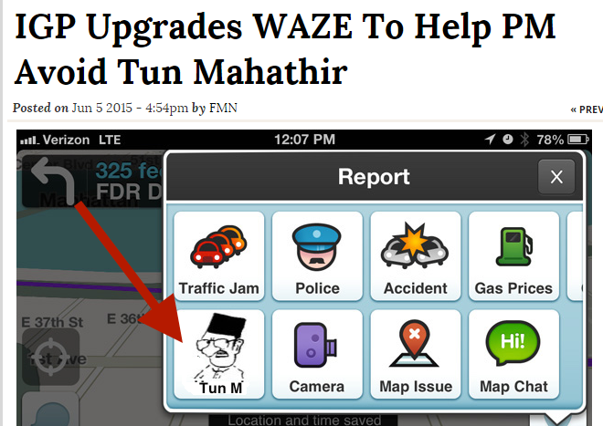 IGP Upgrades WAZE To Help PM Avoid Tun Mahathir   FMN