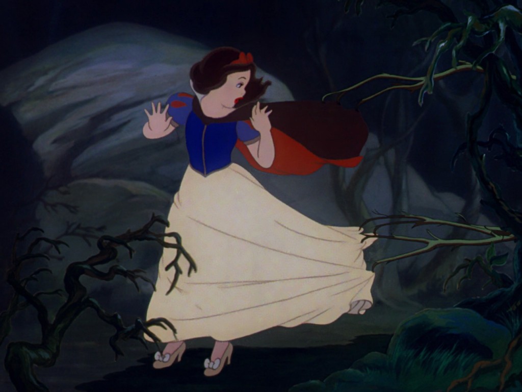 Screencap of Snow White in distress from disney.wikia.com