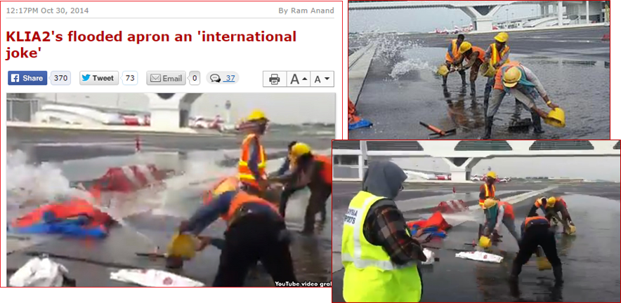 photos of klia2 flooding. images from the malaysian insider and malaysiakini
