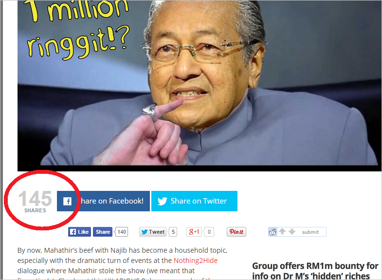 screenshot of cilisos cagm original first article mahathir