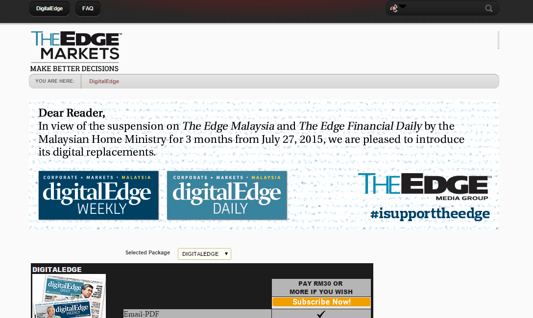 The Edge Online Subscription Main Page Cilisos Current Issues Tambah Pedas