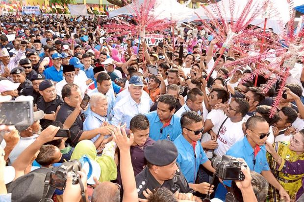 Najib supporters in Sabah