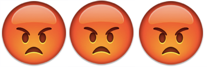 3 angry emoji