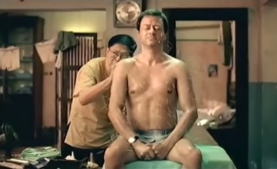 Screenshot from funny acupuncture video