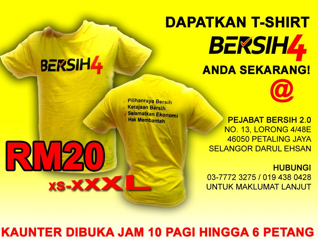 bersih 4 t-shirts