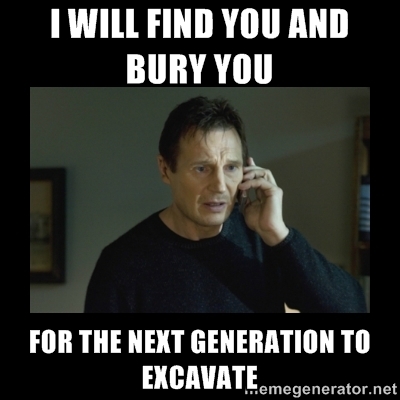 liam neeson find bury you next generation excavate