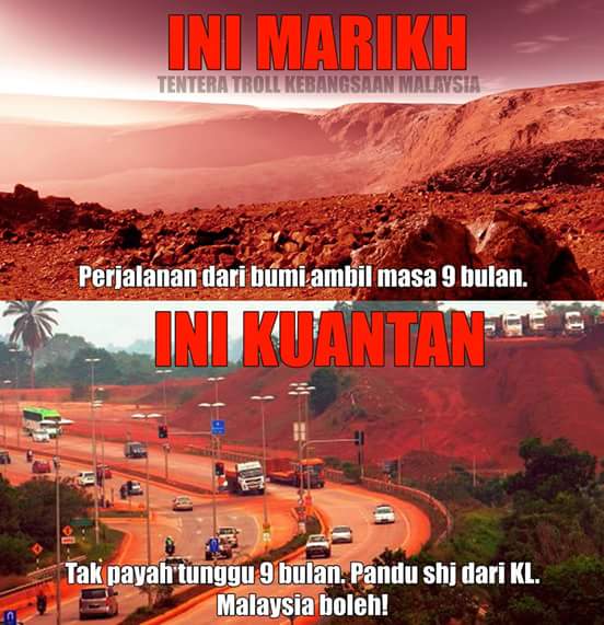 mars and kuantan red town. Image from Twitter