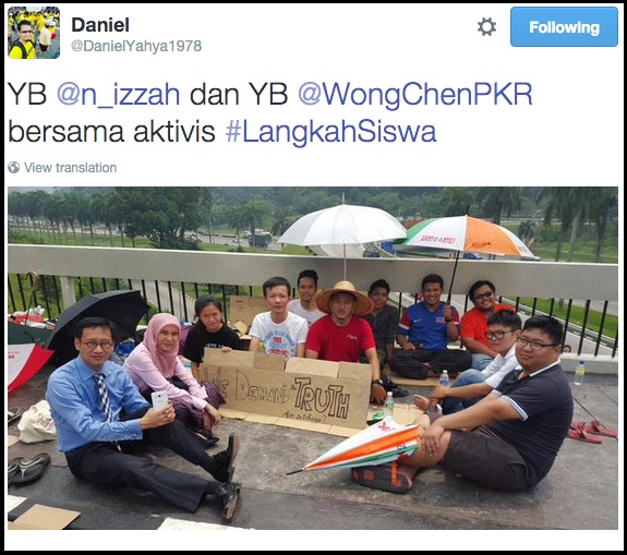 Daniel on Twitter   YB  n_izzah dan YB  WongChenPKR bersama aktivis  LangkahSiswa http   t.co gqik6Ualy0