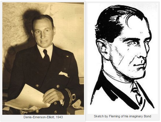 Ian Fleming sketch of Bond vs Denis Emerson Elliot