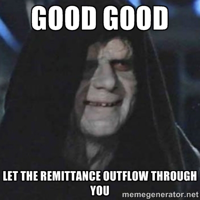 darth sidious remittance outflow