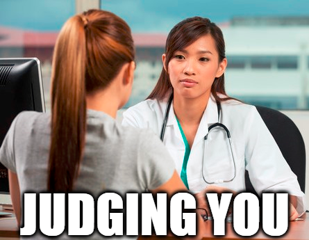 female doctor patient woman judging you contraception Image from fitness19.com.