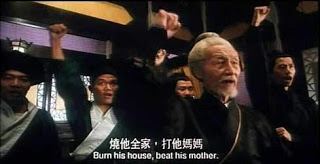 burn his house, beat his mother