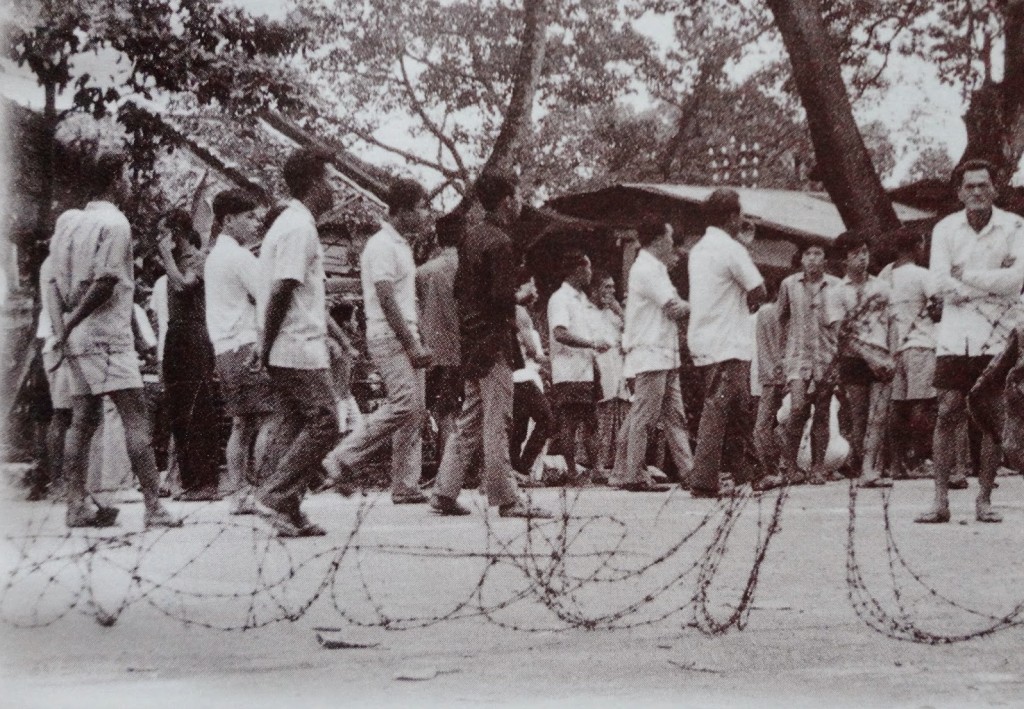 People being arrested during the Penang hartal riots. Pic from sustainablelivinginstitute.blogspot.my