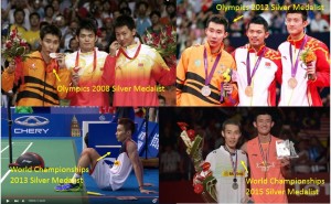 Lee Chong Wei, perennial silver medalist in major badminton tournaments. Photos from: https://www.youtube.com/watch?v=3Yt1MqPYUaU http://keehuachee.blogspot.my http://www.thestar.com.my https://feelpositive.wordpress.com