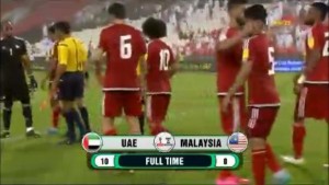 Malaysia losing 0 - 10 to the UAE in 2019 Asian Cup qualifiers, prompting coach Dollah Salleh to resign. Photo from http://m.aktualpost.com/