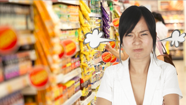 angry woman grocery shopping Images from omonang.com and The Malay Mail