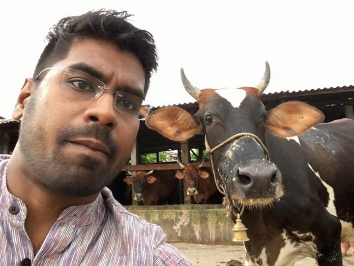 ganesh muren cow poop donor. Image from FB