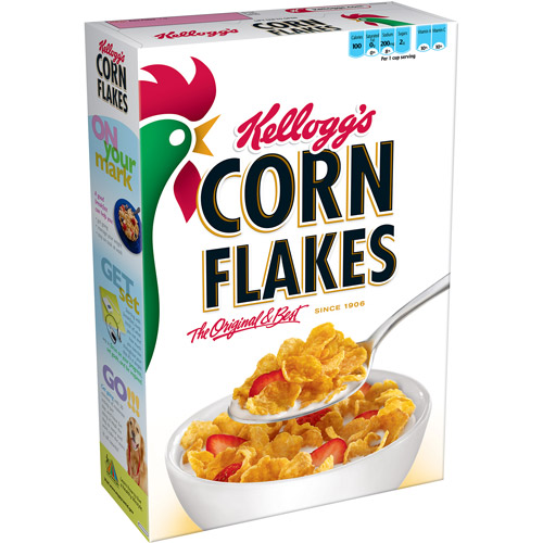 kellogg's cereal corn flakes. Image theeasymarket.com.