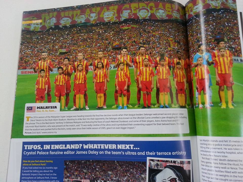 "If you can't support us when we lose, don't support us when we make it to FourFourTwo Magazine!" Image from: Ultrasel Curva's official Facebook page/FourFourTwo Magazine