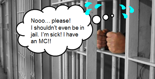 jail MC fake cry tears sick. Image from newsms.fm.