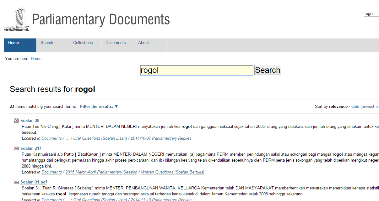 pardocs website sinar project screenshot rogol search