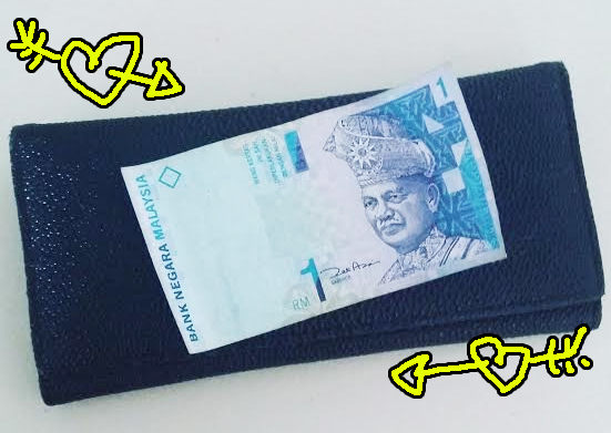 The actual RM1 note given by her husband. Photo from 