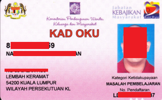 OKU card. Image from Health Ministry's slides