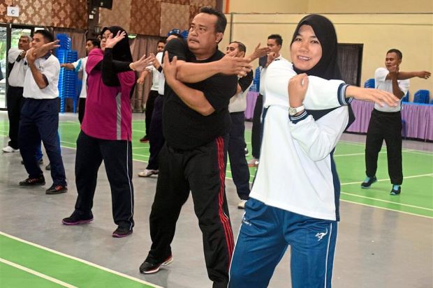 malaysia police cop lose weight trim fit program Image from The Star