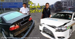 Actually kan… If U kena accident with polis car, how to settle?