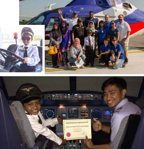 Shahrul fly helicopter Image from Make-A-Wish Malaysia