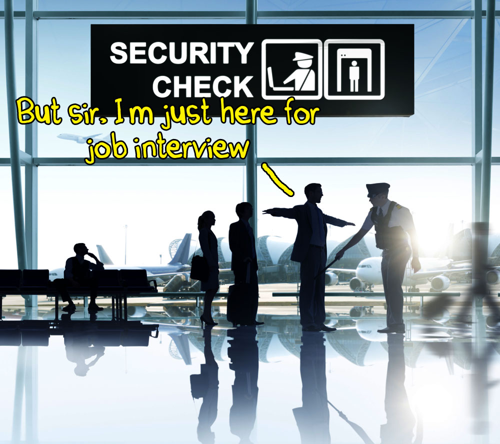 job interview security check