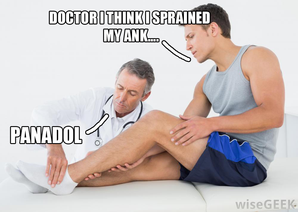 sprained ankle panadol