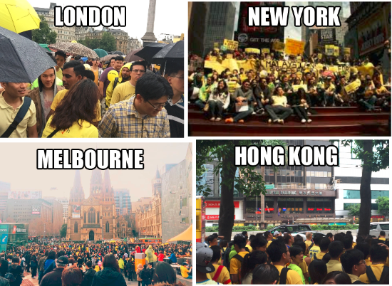 BERSIH rallies global new york melbourne hong kong london. Images from Channel NewsAsia