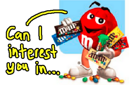 M&M chocolate mlm selling marketing scam.